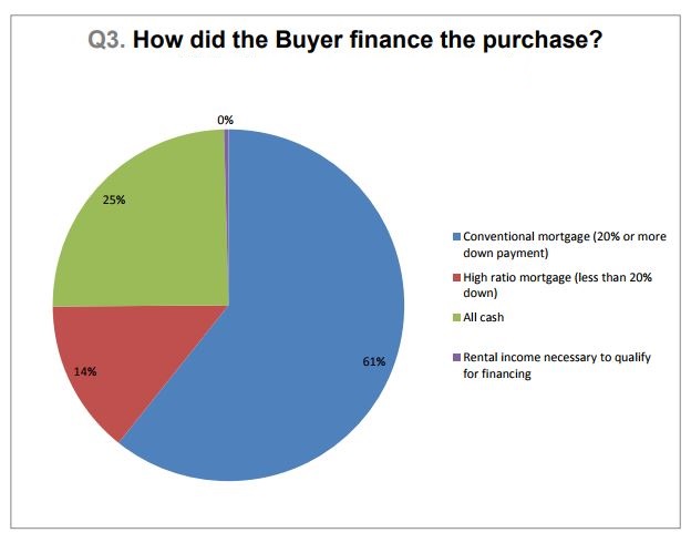 Chart Showing How Real Estate Buyers Financed their Purchase in November 2017